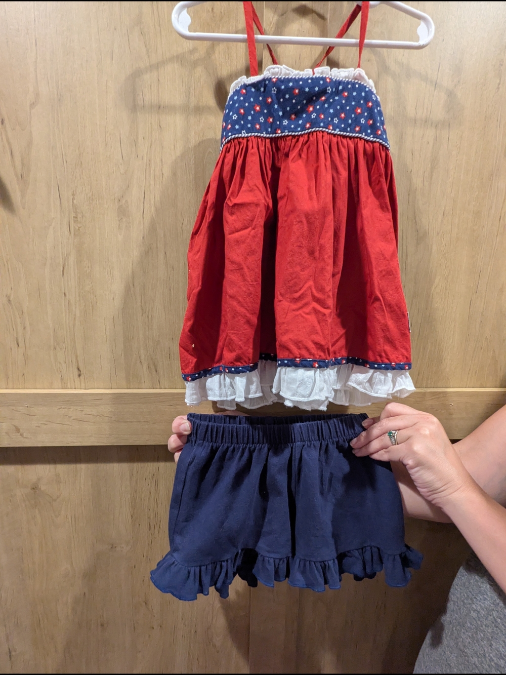 Ricrac and Ruffles- Darling Mae Patriotic 2 Piece